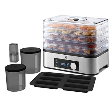WMF Küchenminis Dörrautomat Edelstahl, Dörrgerät mit 5 Einlegefächer, 30-70°C, 24h-Timer, Obsttrockner, Dehydrator, 2 Boxen, Müsliriegelform, bpa-frei im Sale